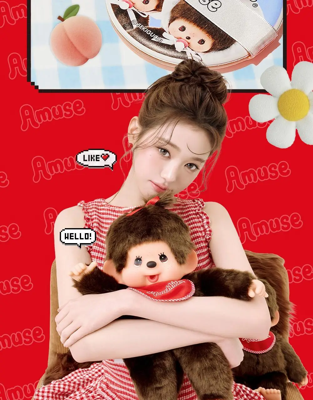 [몬치치 콜라보] 어뮤즈 몬치치 라지 퍼프 2종 중 택1 (몬치치/베베치치) 상세페이지 4